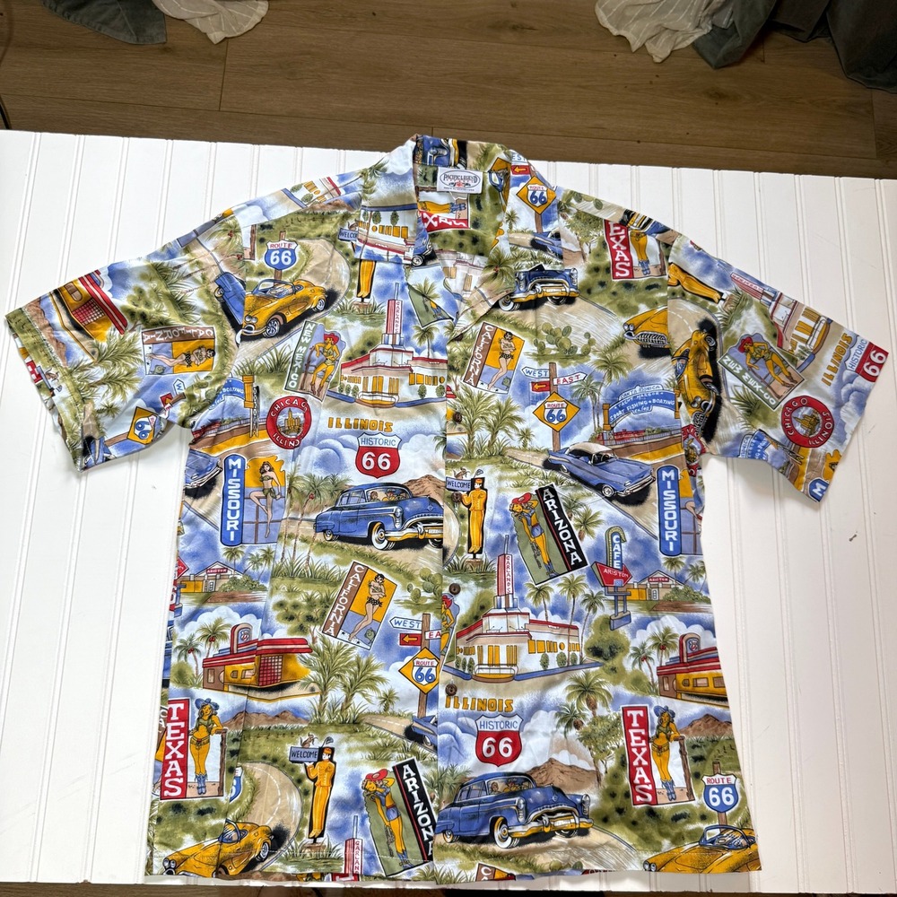 Vintage Pacific Legend Hawaii Route 66 Shirt XL Limited Edition Button Up